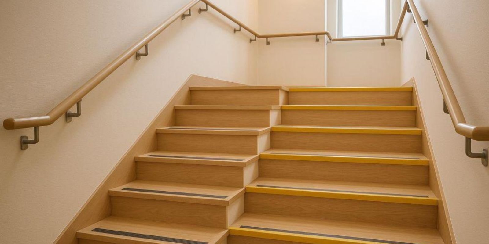 Indoor Stairs with Safety Handrails